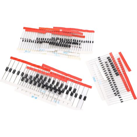 200-teiliges Sortiment an Gleichrichterdioden, Halbleiter, rauscharm, hochstabil, für elektrische Anwendungen (1/5)