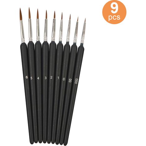 9 pinceaux linges art pour peintre acrylique aquarelle gouache huile fournitures dessin art