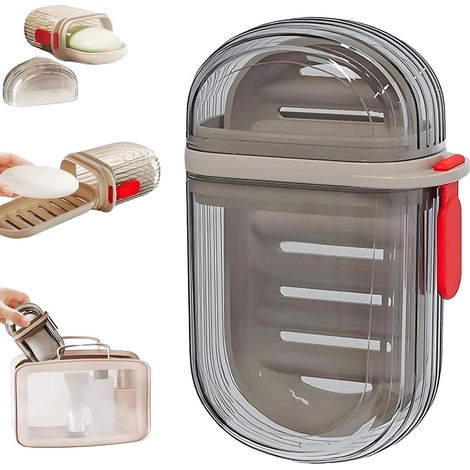 Porte-savon de voyage étanche - Porte-savon portable avec couvercle, idéal pour le camping et la salle de sport. (1/5)