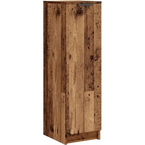 Meuble à chaussures en bois de style ancien, dimensions : 29,5 x 35 x 100,5 cm, en bois composite. (1/5)