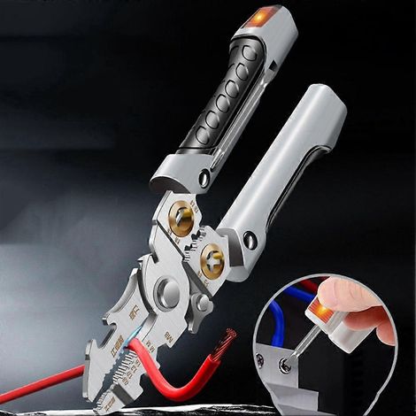 Pince coupante multifonctionnelle 21 en 1 pour gaine thermorétractable et câbles, outil de coupe pour électricien-AquaForge