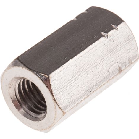 Ecrou de couplage, 30mm, M10, en Acier Inoxydable A4 316 ( Prix pour Sachet de 4 )