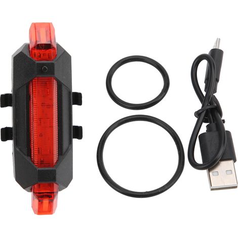 Feu arrière vélo USB rechargeable, lampe LED sécurité pour cyclisme nocturne (1/5)