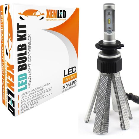 Ampoule LED H7 XL6S 55W - 4600Lm - Moto - 12V/24V - XENLED - Garantie à vie (1/5)