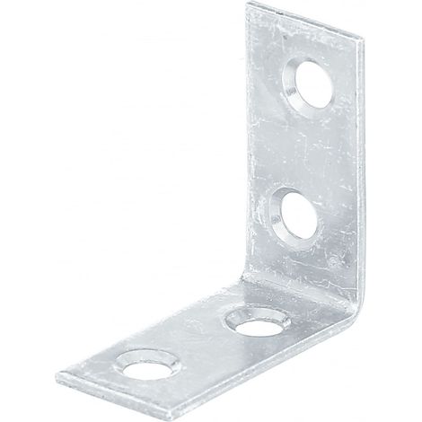 Équerre de chaise galvanisée Sendzimir 30 x 30 x 14 mm – Set de 100 pièces – Pour fixation durable dans constructions – Alberts