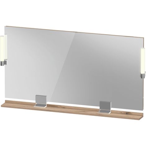 Duravit Sivida Spiegel, chrom, 1330x36x650mm, Aufsatzleuchte, (1/4)