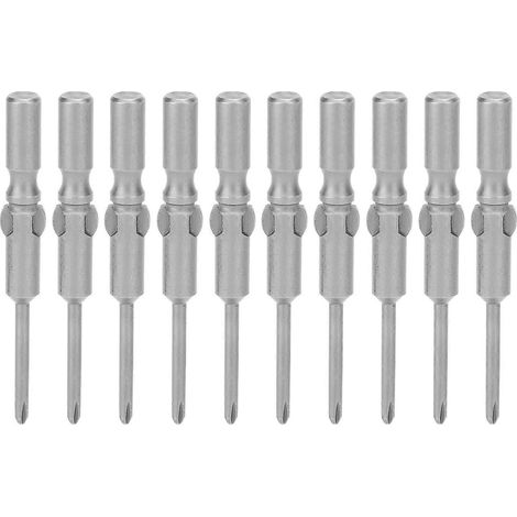 10-teiliges Set elektrischer Kreuzschlitzschraubendreher-Bits, magnetisch, rutschfest, gehärtet, 2,5 mm, 802