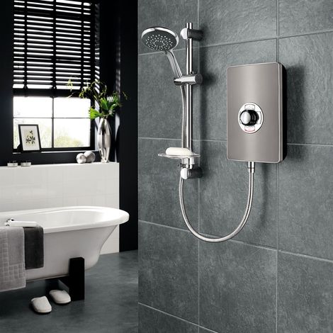 Triton Aspirante Electric Shower 8.5kW Gun Metal Modern 5 Spray (1/10)