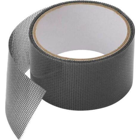 Kasart Nastro ripara rete adesivo per zanzariere cm 5 x 2 mt in fibra di vetro grigio (1/2)
