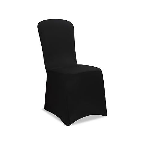 Housses de chaises élastiques noires pour Noël, mariages, événements, fêtes et universités (1/5)
