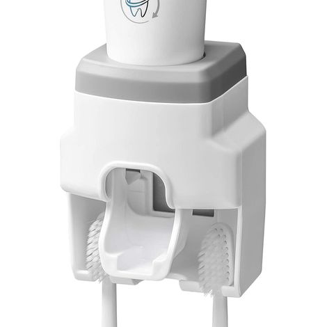 Distributeur De Pâte À Dentifrice - Porte-Brosse À Dents Murale - Pour Brosse Manuelle Et Électrique - 1 Unité (1/5)