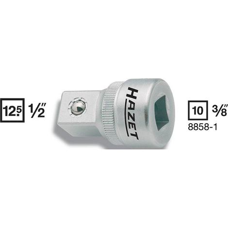 Hazet 8858-1 3/8 pouces Propulseur 3/8" (10 mm) 36 mm (1/3)
