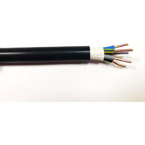 Câble électrique RS PRO 5G2,5 mm², gaine PVC Noir, 100m