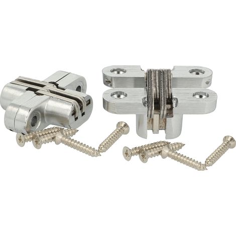 SOTECH 1 Paar Einfrässcharnier VICI Öffnungswinkel 180° für Möbeltüren, Truhen, Klapptische, Ausführung 45 x 13 mm (1/5)