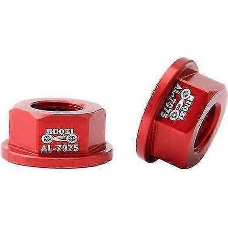 Écrous de moyeu de roue sécurisés pour vélos enfants et draisiennes pliantes, 2 pièces, M10, rouge (1/5)