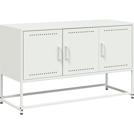 Maison Exclusive - TV-Schrank Weiß 100,5x39x60,5 cm Stahl