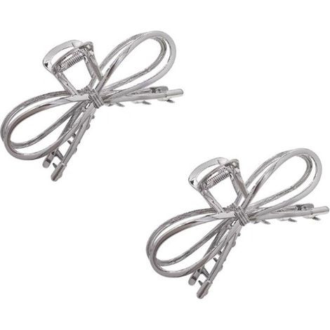 Pièces - Pince à cheveux - pinces à cheveux femmes - argent - Épingle à cheveux - 10.535 cm - métal (1/4)