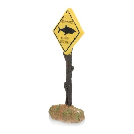 Décoration en résine, panneaux d'avertissement, décoration de requin, aquarium Beta (requin jaune, petit) (1/5)