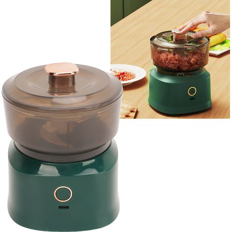 Hachoir à viande électrique, petit robot culinaire domestique, robot pour aliments pour bébés, robot multifonction rechargeable, coupe-légumes, coupe-aliments verts (1/5)