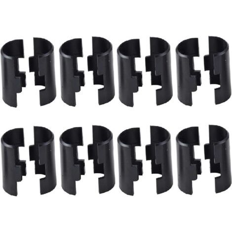 BUNTHAUS Lot de 8 noir paires de clips en fil métallique de 2,5 cm pour étagères de poteau de 25.4 mm, manchons d'étagère en fil plastique, clips (1/5)