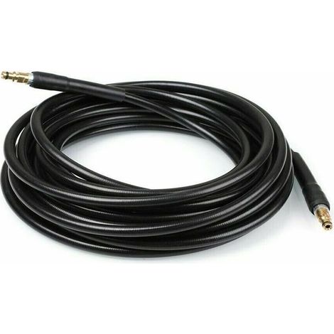 1 tuyau de rechange haute pression, 6 m, gaine caoutchouc et tressé acier, embouts laiton, raccords Quick Connect 12-9 mm, pour nettoyeurs K2 à K7 (1/5)