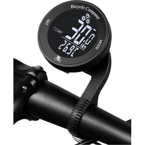 Compteur de Vélo sans Fil. LCD Rétro-éclairage IPX67 Étanche Compteur de Vitesse with 24 Fonctions. Grand écran Odomètre de vélo (1/5)