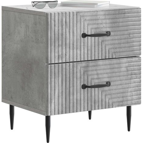Maison Exclusive - Nachttisch Betongrau 43 x 34,5 x 47,5 cm Holzw