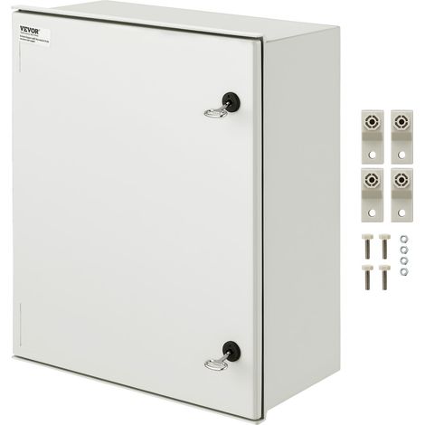 VEVOR Contenitore Elettrico Grado NEMA Scatola Elettrica 400x500x200 mm in Acciaio con Fibra di Vetro NEMA 4X, Scatola di Giunzione con Cerniera Impermeabile e Antipolvere IP66 da Officina Garage