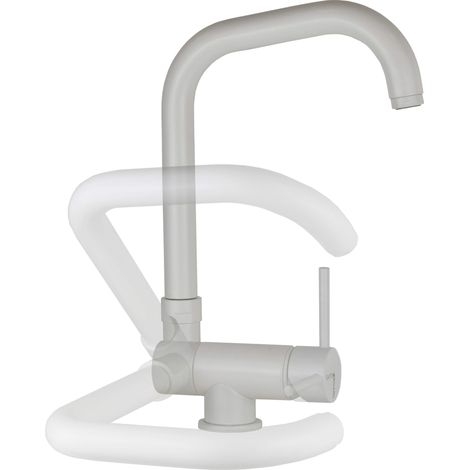 Spültischmischer matt weiß mit klappbarem Auslauf Gattoni 6014765B0  weiß matt