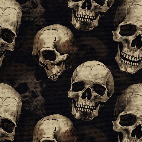 Tela decorativa para exteriores Oxford - Motivo de calavera I DX4960 (1/5)