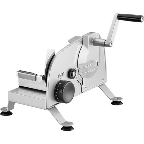 ritter manus 3 affettatrice universale manuale e affettatrice per pane in metallo solido, Made in Germany (1/4)