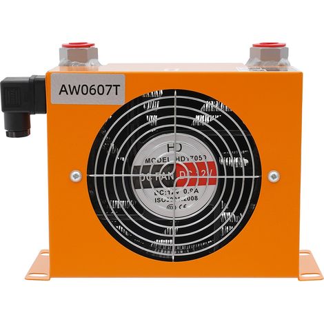 Refroidisseur hydraulique à air - Échangeur thermique huile - DC 12V - 48W - Capacité 680 Kcal/h - 20L/min - Pression ≤2,0 MPa - Pour engin agricole, excavatrice