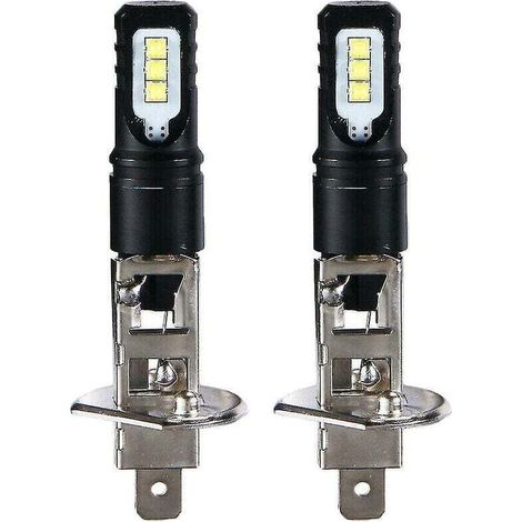 2x H1 6000k Super Bright White 6000lm Drl Kit de phares à LED Faisceau de route (1/4)