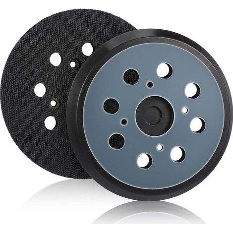 2 piezas de repuesto para lijadora orbital de 125 mm con 8 orificios y gancho y bucle (azul)