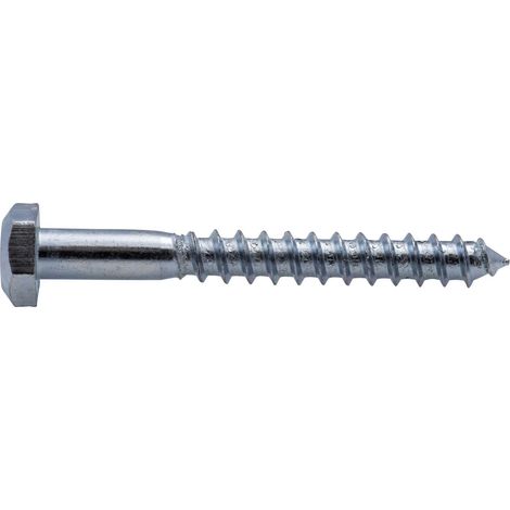 Tirefond tête hexagonale zingué Viswood 6x40 mm (x20 tirefonds)