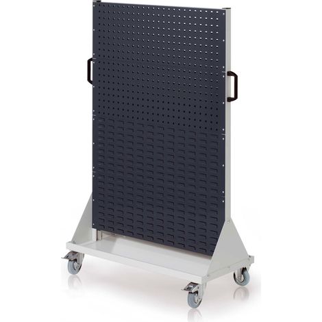 Kappes RasterMobil® mobiler Arbeitsplatzschrank Größe 4 1580x1000x500mm 4x Lochplatte 4x Schiltzplatte anthrazitgrau