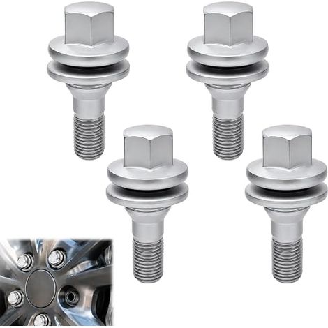 M12 Boulons de Roue Ecrous, Boulons de Roue pour C2 C3 C4 C5, Remplacement pour vis de pneu 206 207 308 407, Vis de Roues pour Jantes Aluminium et tôle, M12 x 1,25 Filetage 35 mm (1/5)