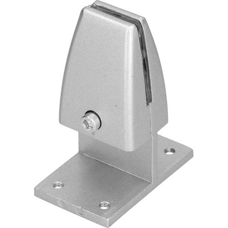 Lot de 4 fixations de cloison de bureau en alliage d'aluminium argenté, type T, pour bureau ou salle de classe. (1/5)