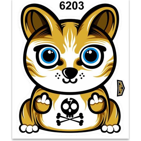 Adesivi Stickers Standard Gattino 10 x 12 cm (1/4)