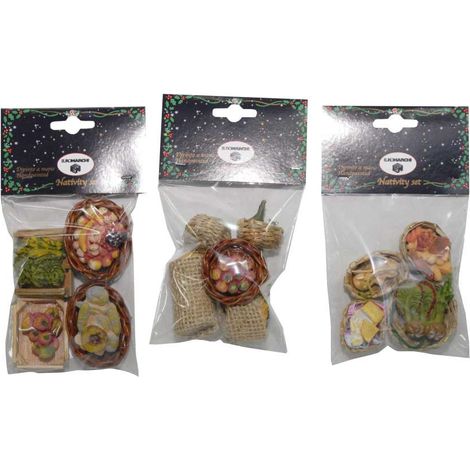 Cibo per Decorazione Presepe - Set 4 Pezzi (1/2)