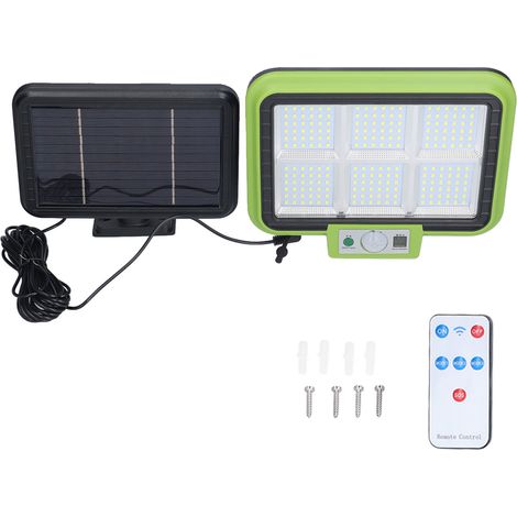Projecteur solaire LED à double faisceau, applique murale de cour à détecteur de mouvement, lampadaire extérieur étanche. (1/5)