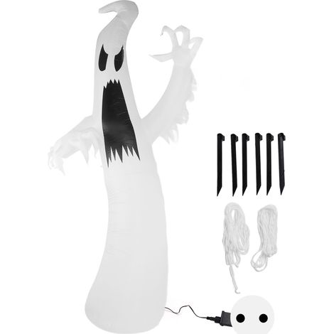 Décoration gonflable géante d'Halloween : fantôme de 3,65 m (12 pi) pour l'intérieur, l'extérieur, le jardin et la pelouse (220 V). (1/5)