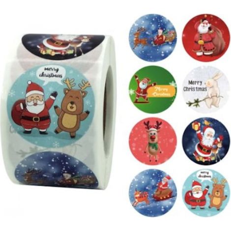 500 Weihnachtsaufkleber – Bunte Weihnachtsdekorationen (1/3)