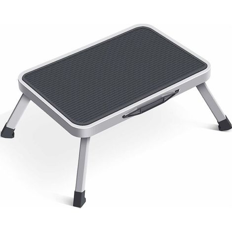 Marchepied pliable en acier 1 marche – Charge maximale 150 kg – Dimensions 46x31x17.5 cm – Surface antidérapante pour sécurité (1/4)