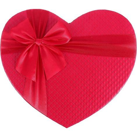 herzförmige Hochzeitsgeschenkbox – 23 x 20 x 9 cm – Rot (1/4)