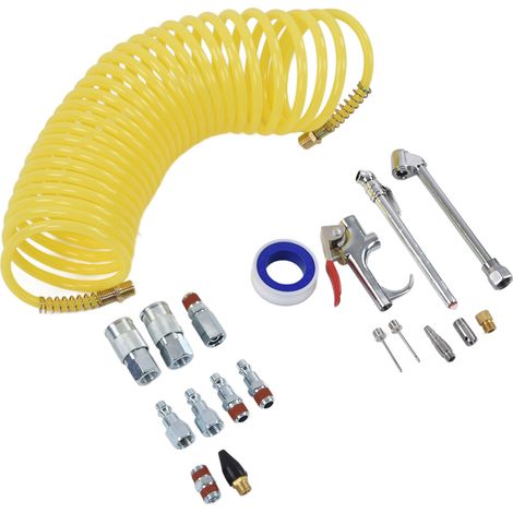 Kit accessoires compresseur air tuyau pneu 1/4in NPT raccord industriel embout rapide pistolet gonflage (1/5)