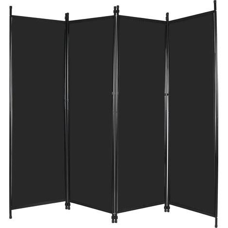 Paravent pliable en 4 parties - 205 x 173 cm - Paravent brise-vue portable - Pour l'intérieur et l'extérieur - En tissu - Pour salon, chambre à coucher, bureau, hôpital, balcon, terrasse (1/5)
