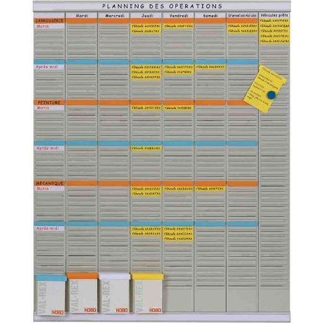 Nobo Kit de planificación pizarra blanca 77 2 x 96 cm