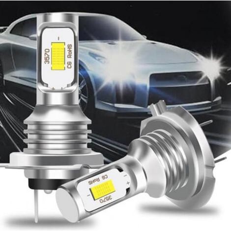 Ampoule H7 - LED 55 W - 8000 lm - 6000 K - Pour Feux De Croisement Et Antibrouillard - Compatible Voiture - Lot De 2 (1/5)