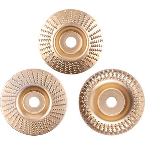 Set di dischi per smerigliatrice angolare per intaglio del legno - Acciaio al carbonio e lega dorata, piatti, smussati e curvi, rapida rimozione del materiale, espulsione dei trucioli, 1 pezzo per tip (1/5)